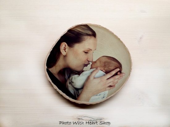 Boomschijf met foto,foto op hout,houtprint,fotoblokken,landelijke woondecoratie, rustieke woondecoratie,bijzonder persoonlijk kado!